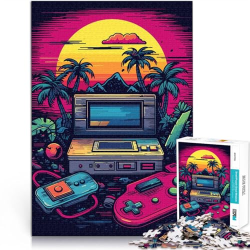 Anspruchsvolles Spiel und Familienspaß Gaming Controller Neon 1000-teiliges Puzzle für Erwachsene 70x100cm Wanddekoration von LGNBTGM
