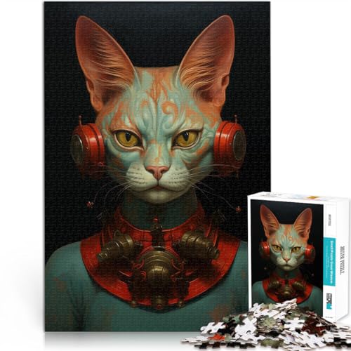 Anspruchsvolles Spiel und Familienspaß Katzenkunst 1000-teiliges Puzzle für Teenager 26x38cm Tolles Geschenk für Spiele für und ab 14 Jahren Anspruchsvolles Spiel und Familienspaß Katzenkunst 1000-teiliges Puzzle für Teenager 26x38cm Tolles Geschenk für Spiele für und ab 14 Jahren von LGNBTGM
