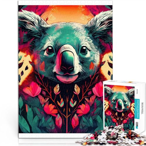 Anspruchsvolles Spiel und Familienspaß Koala in Blüte Puzzle für Erwachsene mit 1000 Teilen 50x75cm Tolles Geschenk für Spiele von LGNBTGM