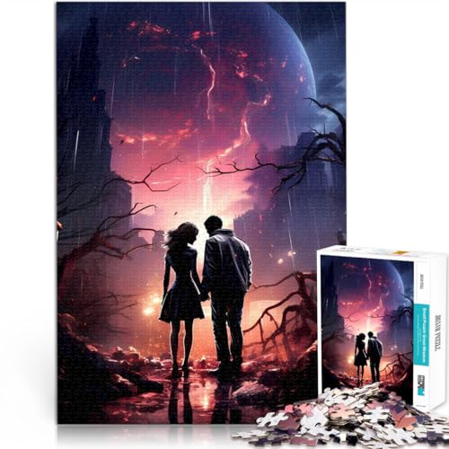 Anspruchsvolles Spiel und Familienspaß Paar am Ende der Welt Puzzle für Erwachsene, 1000 Teile 26x38cm Geschenkideen von LGNBTGM