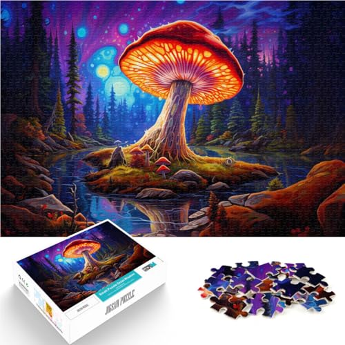 Anspruchsvolles Spiel und Familienspaß Psychedelische Pilzbäume Puzzle 1000 Teile für Jugendliche 50x75cm Wanddekoration von LGNBTGM