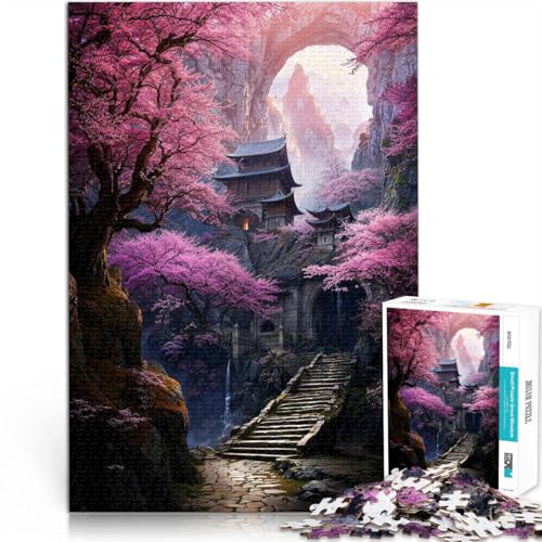 Anspruchsvolles Spiel und Familienspaß Sakura-Bergkloster Teenager 1000 Teile Puzzle 26x38cm Geburtstagsgeschenke von LGNBTGM