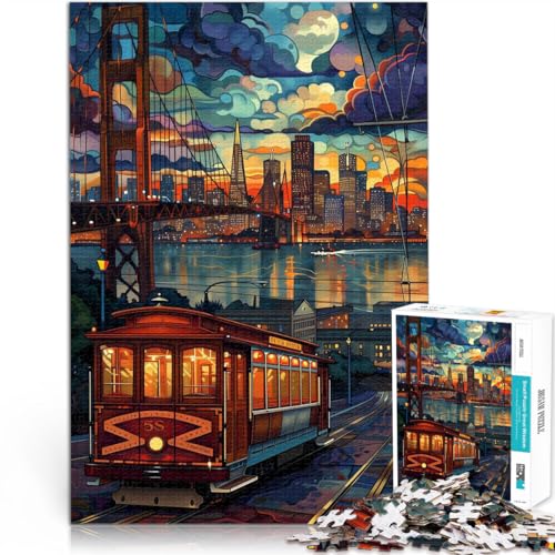 Anspruchsvolles Spiel und Familienspaß San Francisco Nachtfahrt 1000 Teenager-Teile-Puzzle 26x38cm Wichtelgeschenke Anspruchsvolles Spiel und Familienspaß San Francisco Nachtfahrt 1000 Teenager-Teile-Puzzle 26x38cm Wichtelgeschenke von LGNBTGM