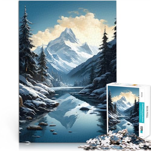 Anspruchsvolles Spiel und Familienspaß Winterberge Puzzle für Erwachsene, 1000 Teile 50x75cm Wichtelgeschenke von LGNBTGM