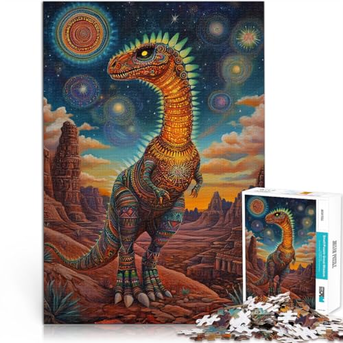 DIY-Spielzeug Bunte Dinosaurierkunst Puzzle 1000 Teile für Erwachsene 70x100cm Die Liebe zwischen Paaren stärken für ab 14 Jahren von LGNBTGM
