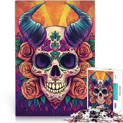 DIY-Spielzeug Bunte Totenkopfkunst 1000 Teenager-Teile-Puzzle 26x38cm Wanddekoration Einzigartige Geburtstags ab 14 Jahren DIY-Spielzeug Bunte Totenkopfkunst 1000 Teenager-Teile-Puzzle 26x38cm Wanddekoration Einzigartige Geburtstags ab 14 Jahren von LGNBTGM