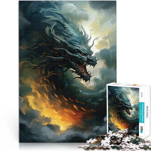 DIY-Spielzeug Drachenkunst Puzzle für Erwachsene, 1000 Teile 70x100cm mit vollständig ineinander greifenden, zufällig geformten Teilen für 14+ von LGNBTGM