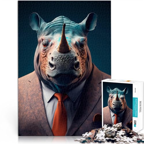 DIY-Spielzeug Nashorn Teenager-Puzzle 1000 Teile 50x75cm Wanddekoration Einzigartige Geburtstags ab 14 Jahren von LGNBTGM