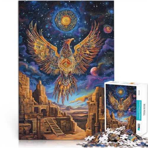 DIY-Spielzeug Phönix-Totem Puzzle für Erwachsene mit 1000 Teilen 26x38cm eignet ganze Familie für ab 14 Jahren von LGNBTGM