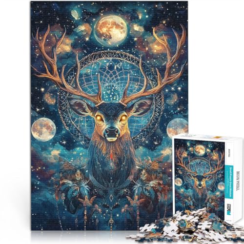Dekomprimierendes intellektuelles Lernspielzeug Fantasiekunst Hirsch Puzzle für Erwachsene 1000 Teile 70x100cm Heimdekoration Dekomprimierendes intellektuelles Lernspielzeug Fantasiekunst Hirsch Puzzle für Erwachsene 1000 Teile 70x100cm Heimdekoration von LGNBTGM