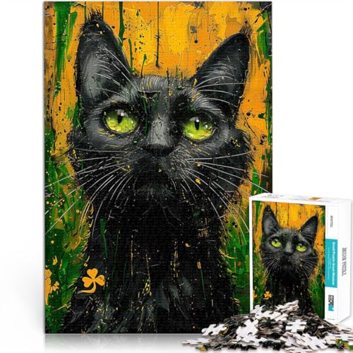 Dekomprimierendes intellektuelles Lernspielzeug Gelbgrüne Katze 1000-teiliges Puzzle für Erwachsene 50x75cm Heimdekoration Dekomprimierendes intellektuelles Lernspielzeug Gelbgrüne Katze 1000-teiliges Puzzle für Erwachsene 50x75cm Heimdekoration von LGNBTGM