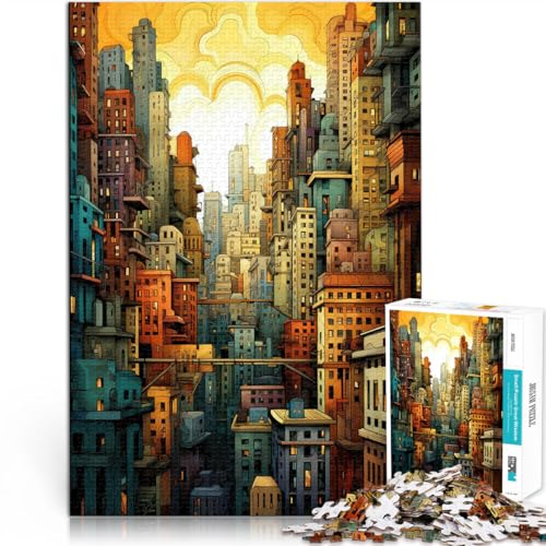 Dekomprimierendes intellektuelles Lernspielzeug Kunstwerke mit der Skyline der Stadt 1000-teiliges Puzzle für Erwachsene 70x100cm Gutes Geschenk Dekomprimierendes intellektuelles Lernspielzeug Kunstwerke mit der Skyline der Stadt 1000-teiliges Puzzle für Erwachsene 70x100cm Gutes Geschenk von LGNBTGM