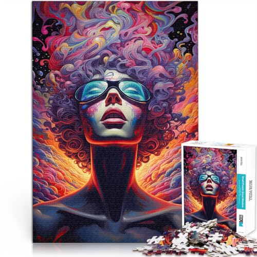 Dekomprimierendes intellektuelles Lernspielzeug Psychedelische Kunst Teenager-Puzzles 1000 Teile 26x38cm Für Paare geeignet von LGNBTGM