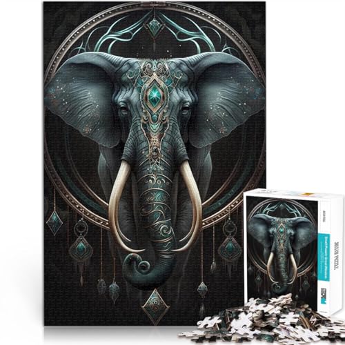 Dekomprimierendes intellektuelles Lernspielzeug magischer Elefant Puzzle 1000 Teile für Teenager 38x52cm Wanddekoration Dekomprimierendes intellektuelles Lernspielzeug magischer Elefant Puzzle 1000 Teile für Teenager 38x52cm Wanddekoration von LGNBTGM