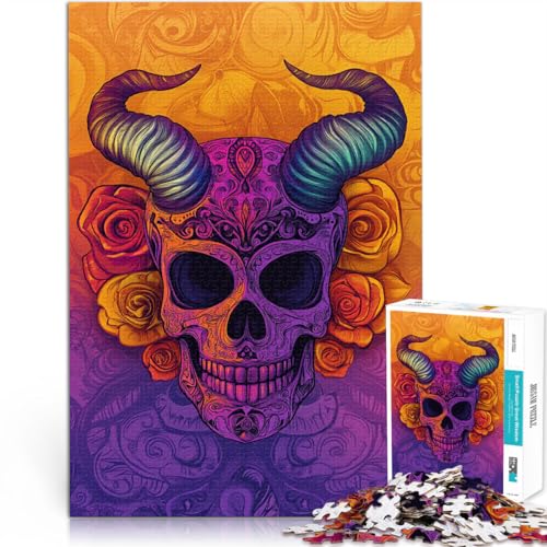 Denkspiel Bunte Totenkopfkunst Teenager-Puzzle 1000 Teile 26x38cm Lustige Aktivitäten für zu Hause, Geburtstagsgeschenk, Reisegeschenk, für ab 14 Jahren Denkspiel Bunte Totenkopfkunst Teenager-Puzzle 1000 Teile 26x38cm Lustige Aktivitäten für zu Hause, Geburtstagsgeschenk, Reisegeschenk, für ab 14 Jahren von LGNBTGM