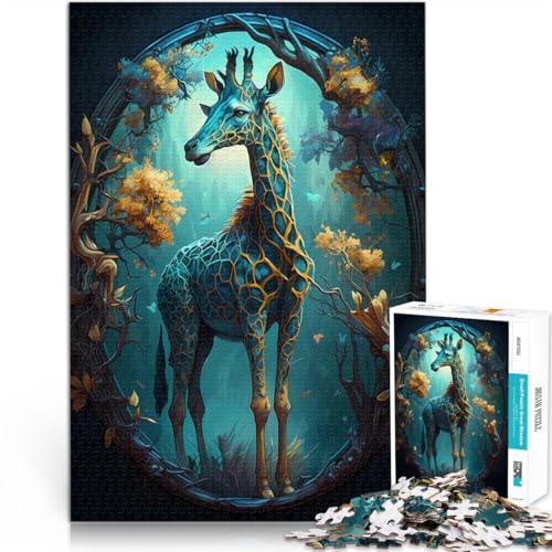 Denkspiel Fantastische Giraffe 1000-teiliges Puzzle für Erwachsene 38x52cm eignet ganze Familie für ab 14 Jahren von LGNBTGM
