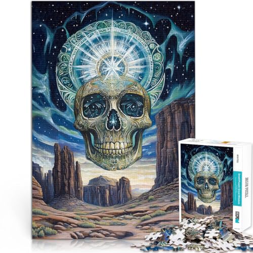 Denkspiel Farbiger Totenkopf 1000 Teenager-Teile-Puzzle 70x100cm Wanddekoration Einzigartige Geburtstags ab 14 Jahren von LGNBTGM