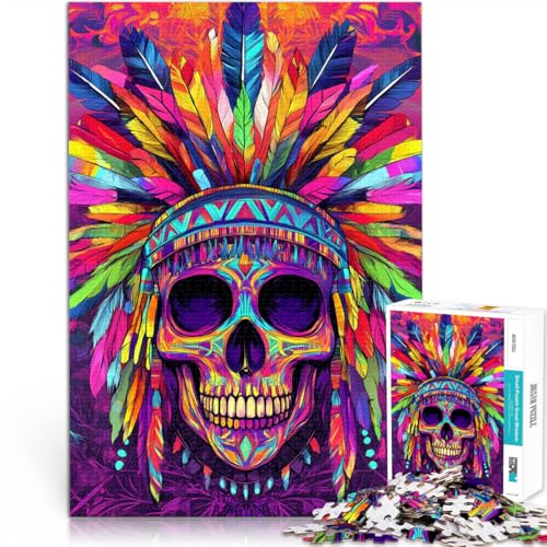 Denkspiel Häuptling Schädel 1000-teilige Puzzles für Erwachsene 38x52cm Wanddekoration Einzigartige Geburtstags ab 14 Jahren Denkspiel Häuptling Schädel 1000-teilige Puzzles für Erwachsene 38x52cm Wanddekoration Einzigartige Geburtstags ab 14 Jahren von LGNBTGM