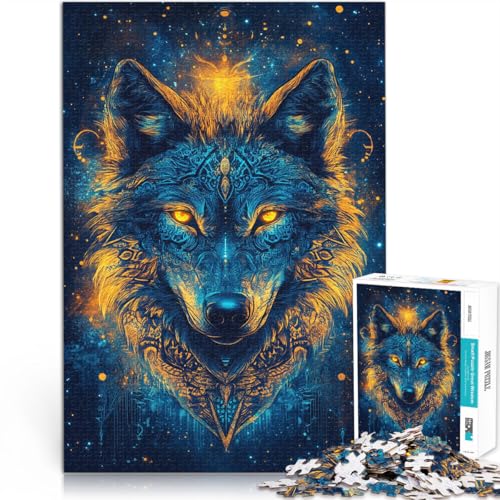 Denkspiel Im Dunkeln Wolf 1000-Teile-Puzzle für Erwachsene 50x75cm mit vollständig ineinander greifenden, zufällig geformten Teilen für ab 14 Jahren Denkspiel Im Dunkeln Wolf 1000-Teile-Puzzle für Erwachsene 50x75cm mit vollständig ineinander greifenden, zufällig geformten Teilen für ab 14 Jahren von LGNBTGM