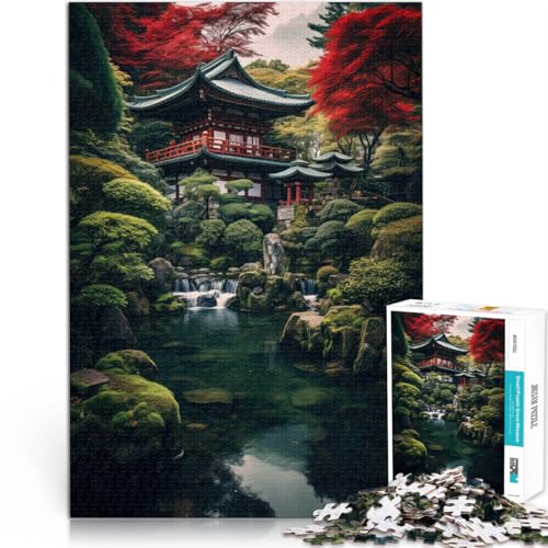 Denkspiel Japanische Landschaftskunst 1000-Teile-Puzzle für Erwachsene 26x38cm Lustige Aktivitäten für zu Hause, Geburtstagsgeschenk, Reisegeschenk, ab 14 Jahren von LGNBTGM