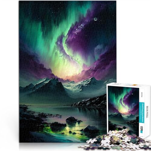 Denkspiel Lila Grüner Nachthimmel 2000-teilige Puzzles für Erwachsene 70x100cm Geburtstagsgeschenk, Geschenke, Wandkunst für 14+ Denkspiel Lila Grüner Nachthimmel 2000-teilige Puzzles für Erwachsene 70x100cm Geburtstagsgeschenk, Geschenke, Wandkunst für 14+ von LGNBTGM