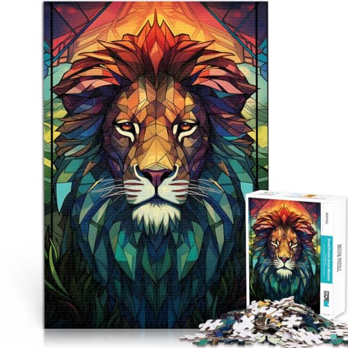 Denkspiel Löwe Buntglas 1000-teiliges Puzzle für Teenager 26x38cm Jedes Stück ist einzigartig – Anspruchsvolles Familienspiel ab 14 Jahren Denkspiel Löwe Buntglas 1000-teiliges Puzzle für Teenager 26x38cm Jedes Stück ist einzigartig – Anspruchsvolles Familienspiel ab 14 Jahren von LGNBTGM