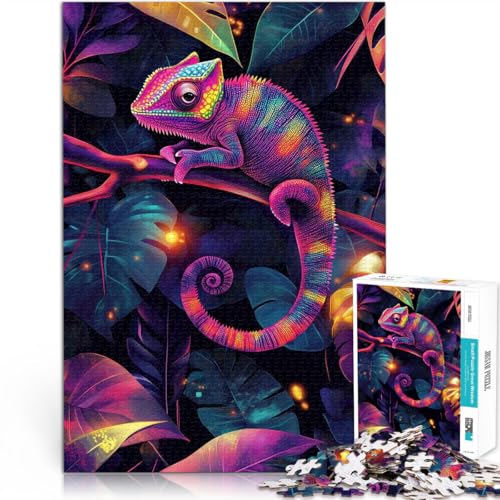Denkspiel Neon-Chamäleon im Dschungel Puzzle 1000 Teile für Erwachsene 26x38cm Einzigartige Geburtstags- und Geschenkideen für 14+ Denkspiel Neon-Chamäleon im Dschungel Puzzle 1000 Teile für Erwachsene 26x38cm Einzigartige Geburtstags- und Geschenkideen für 14+ von LGNBTGM