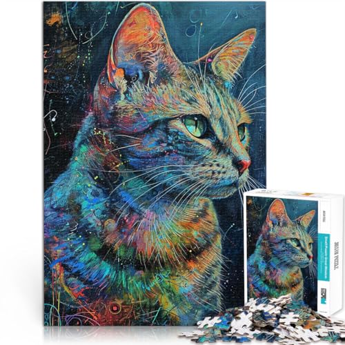 Denkspiel Psychedelische Katze Puzzle 1000 Teile für Erwachsene 50x75cm Jedes Stück ist einzigartig – Anspruchsvolles Familienspiel für ab 14 Jahren Denkspiel Psychedelische Katze Puzzle 1000 Teile für Erwachsene 50x75cm Jedes Stück ist einzigartig – Anspruchsvolles Familienspiel für ab 14 Jahren von LGNBTGM
