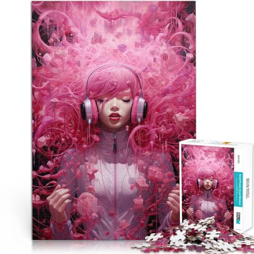 Denkspiel Rosa Rauschen Teenager-Puzzle 2000 Teile 70x100cm mit vollständig ineinander greifenden, zufällig geformten Teilen Geeignet ab 14 Jahren von LGNBTGM