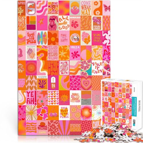 Denkspiel Rosa und orange Collage Puzzle für Erwachsene mit 1000 Teilen 38x52cm Wunschliste mit dem Weihnachtsmann ab 14 Jahren Denkspiel Rosa und orange Collage Puzzle für Erwachsene mit 1000 Teilen 38x52cm Wunschliste mit dem Weihnachtsmann ab 14 Jahren von LGNBTGM