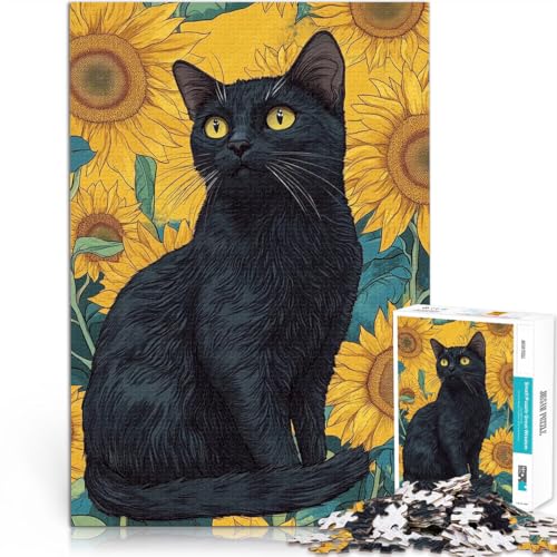 Denkspiel Schwarze Katze und Sonnenblumen Teenager 1000 Teile Puzzle 70x100cm Jedes Stück ist einzigartig – Anspruchsvolles Familienspiel für und ab 14 Jahren Denkspiel Schwarze Katze und Sonnenblumen Teenager 1000 Teile Puzzle 70x100cm Jedes Stück ist einzigartig – Anspruchsvolles Familienspiel für und ab 14 Jahren von LGNBTGM