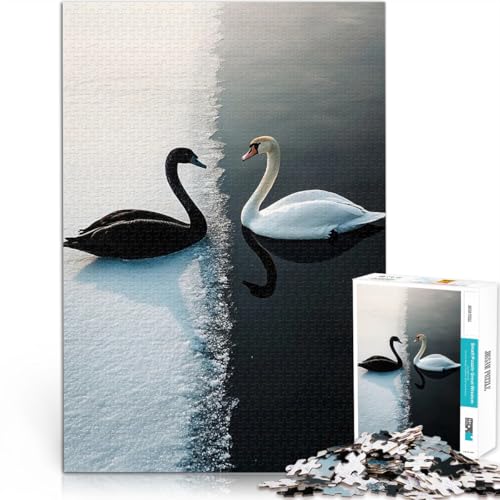 Denkspiel Schwarze und weiße Schwäne Puzzle für Erwachsene mit 1000 Teilen 50x75cm Künstlersammlung, Bildende Kunst für und ab 14 Jahren Denkspiel Schwarze und weiße Schwäne Puzzle für Erwachsene mit 1000 Teilen 50x75cm Künstlersammlung, Bildende Kunst für und ab 14 Jahren von LGNBTGM