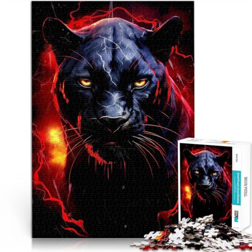 Denkspiel Schwarzer Panther Teenager-Puzzle 1000 Teile 70x100cm Jedes Stück ist einzigartig – Anspruchsvolles Familienspiel ab 14 Jahren von LGNBTGM