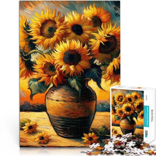 Denkspiel Sonnenblume in der Flasche Puzzle 1000 Teile für Erwachsene 38x52cm eignet ganze Familie für und ab 14 Jahren Denkspiel Sonnenblume in der Flasche Puzzle 1000 Teile für Erwachsene 38x52cm eignet ganze Familie für und ab 14 Jahren von LGNBTGM