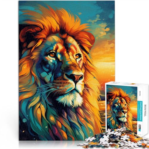 Denkspiel Sonnenuntergang Löwe Puzzle 1000 Teile für Erwachsene 26x38cm eignet ganze Familie für ab 14 Jahren Denkspiel Sonnenuntergang Löwe Puzzle 1000 Teile für Erwachsene 26x38cm eignet ganze Familie für ab 14 Jahren von LGNBTGM