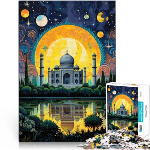 Denkspiel Taj Mahal von Indien Puzzle für Erwachsene, 1000 Teile 38x52cm mit vollständig ineinander greifenden, zufällig geformten Teilen ab 14 Jahren von LGNBTGM