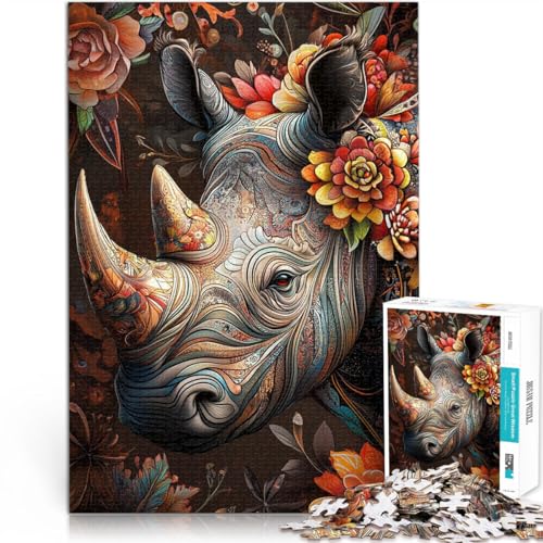 Denkspiel Tier Nashorn 1000-teiliges Puzzle für Teenager 50x75cm Jedes Stück ist einzigartig – Anspruchsvolles Familienspiel für und ab 14 Jahren Denkspiel Tier Nashorn 1000-teiliges Puzzle für Teenager 50x75cm Jedes Stück ist einzigartig – Anspruchsvolles Familienspiel für und ab 14 Jahren von LGNBTGM