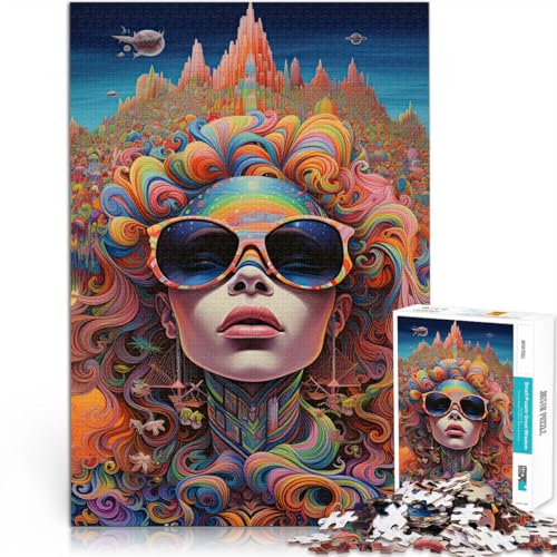Denkspiel Trippy Art Puzzle für Erwachsene mit 1000 Teilen 38x52cm Jedes Stück ist einzigartig – Anspruchsvolles Familienspiel ab 14 Jahren von LGNBTGM