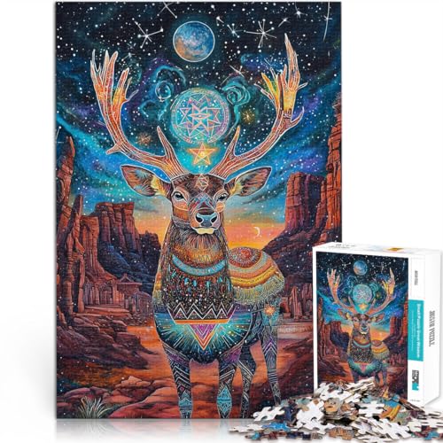 Denkspiel Uralter Farbiger Elch 1000 Teenager-Teile-Puzzle 50x75cm denn eignet ganze Familie für ab 14 Jahren Denkspiel Uralter Farbiger Elch 1000 Teenager-Teile-Puzzle 50x75cm denn eignet ganze Familie für ab 14 Jahren von LGNBTGM
