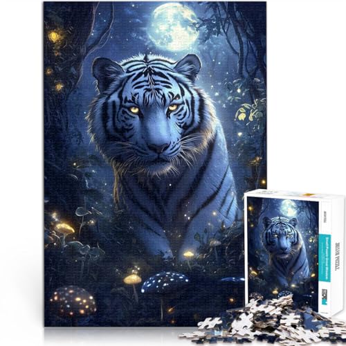 Denkspiel Weißer Tiger im Mondlicht Puzzle für Erwachsene, 1000 Teile 50x75cm Tolle Geschenke und Spielzeuge ab 14 Jahren Denkspiel Weißer Tiger im Mondlicht Puzzle für Erwachsene, 1000 Teile 50x75cm Tolle Geschenke und Spielzeuge ab 14 Jahren von LGNBTGM
