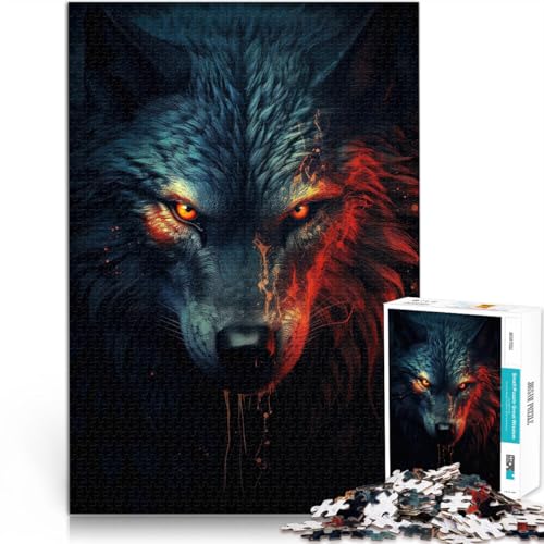 Denkspiel Wolf Art 1000-teilige Puzzles für Erwachsene 50x75cm Wanddekoration Einzigartige Geburtstags ab 14 Jahren Denkspiel Wolf Art 1000-teilige Puzzles für Erwachsene 50x75cm Wanddekoration Einzigartige Geburtstags ab 14 Jahren von LGNBTGM