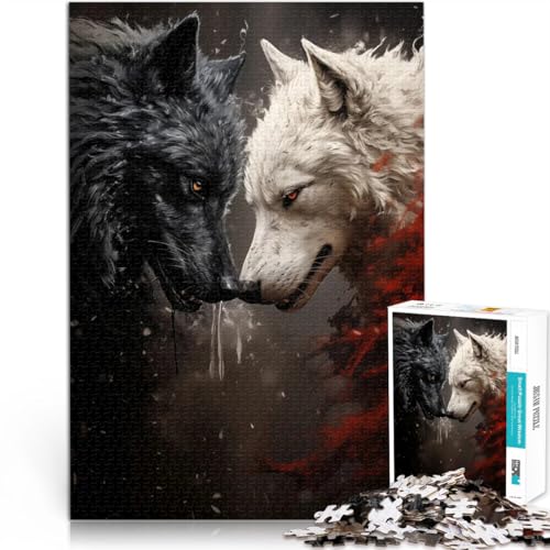 Denkspiel Zwei kämpfende Wölfe Teenager 1000 Teile Puzzle 26x38cm denn eignet ganze Familie für ab 14 Jahren Denkspiel Zwei kämpfende Wölfe Teenager 1000 Teile Puzzle 26x38cm denn eignet ganze Familie für ab 14 Jahren von LGNBTGM