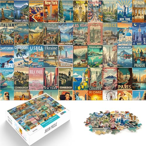Denkspiel reiseplakat spleißen Kunst 1000-teiliges Teenager-Puzzle 38x52cm Künstlersammlung, Bildende Kunst für ab 14 Jahren Denkspiel reiseplakat spleißen Kunst 1000-teiliges Teenager-Puzzle 38x52cm Künstlersammlung, Bildende Kunst für ab 14 Jahren von LGNBTGM