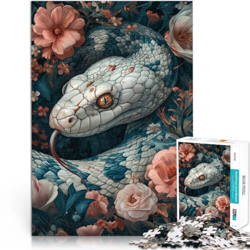 Denkspiel weiße Schlange in Blüte Puzzle 1000 Teile für Jugendliche 38x52cm Lustige Aktivitäten für zu Hause, Geburtstagsgeschenk, Reisegeschenk, für 14+ Denkspiel weiße Schlange in Blüte Puzzle 1000 Teile für Jugendliche 38x52cm Lustige Aktivitäten für zu Hause, Geburtstagsgeschenk, Reisegeschenk, für 14+ von LGNBTGM