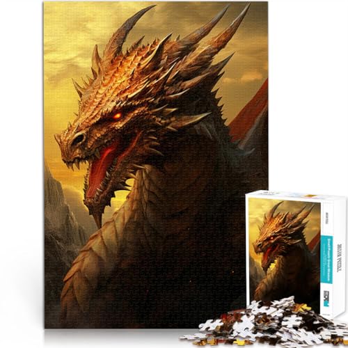 Denksportaufgabe für Drachenkunst Puzzle 1000 Teile für Teenager 70x100cm Wunschliste mit dem Weihnachtsmann für ab 14 Jahren von LGNBTGM