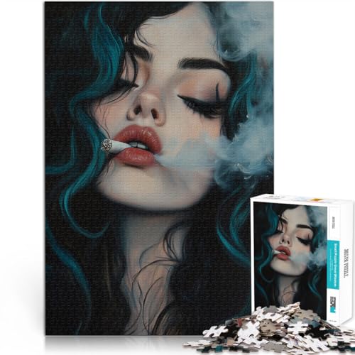 Denksportaufgabe für Frau rauchsüchtig 1000-teiliges Puzzle für Erwachsene 50x75cm Wohnkunstdekor für ab 14 Jahren Denksportaufgabe für Frau rauchsüchtig 1000-teiliges Puzzle für Erwachsene 50x75cm Wohnkunstdekor für ab 14 Jahren von LGNBTGM