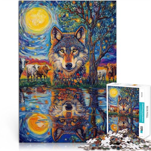 Denksportaufgabe für Wolf im Mondlicht 2000-teiliges Puzzle für Erwachsene 70x100cm Geburtstagsgeschenke für ab 14 Jahren Denksportaufgabe für Wolf im Mondlicht 2000-teiliges Puzzle für Erwachsene 70x100cm Geburtstagsgeschenke für ab 14 Jahren von LGNBTGM