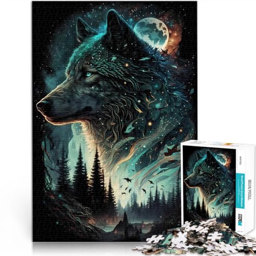 Denksportaufgabe für Wolfsseele 1000-teilige Puzzles für Erwachsene 26x38cm einzigartiges Herausforderungsspiel für 14+ von LGNBTGM