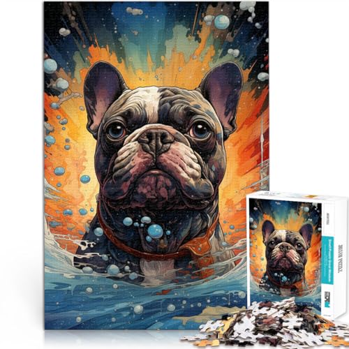 Entspannungsspiele Bulldogge Aquarell 1000-teiliges Puzzle für Teenager 26x38cm Lernspiel für Geburtstag, Weihnachten für ab 14 Jahren Entspannungsspiele Bulldogge Aquarell 1000-teiliges Puzzle für Teenager 26x38cm Lernspiel für Geburtstag, Weihnachten für ab 14 Jahren von LGNBTGM
