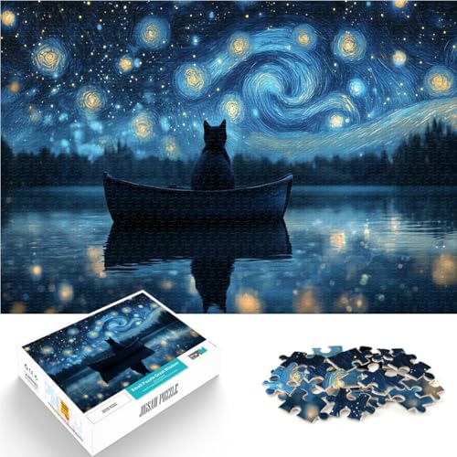 Entspannungsspiele Katze unter Sternennacht Puzzle für Teenager 1000 Teile 26x38cm Lernspiel für Geburtstag, Weihnachten für ab 14 Jahren Entspannungsspiele Katze unter Sternennacht Puzzle für Teenager 1000 Teile 26x38cm Lernspiel für Geburtstag, Weihnachten für ab 14 Jahren von LGNBTGM